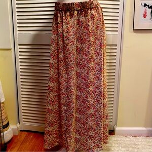 Floral print maxi skirt